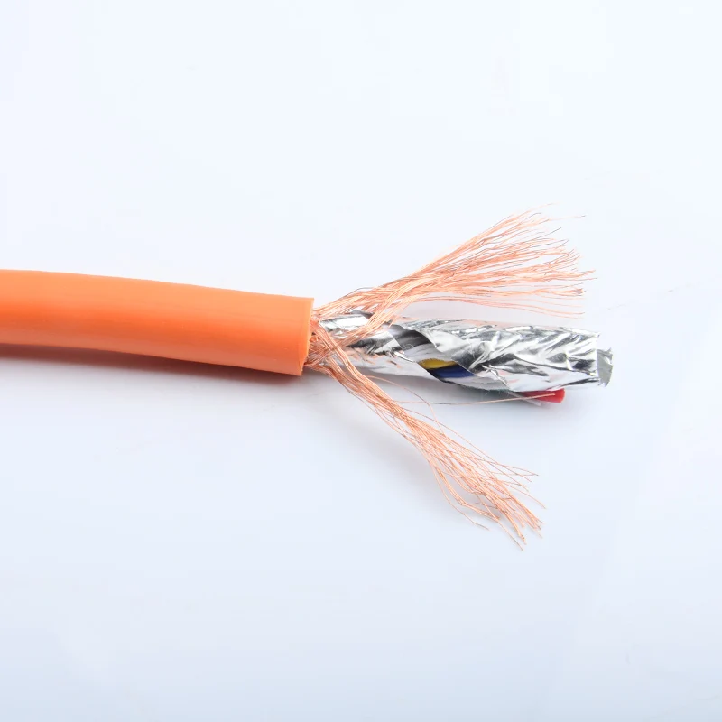 Braided Shielded High Flexible Control Cable Hf-cy(st) 10x2x0.75mm2 Trvvp Twisted Shielded Cable