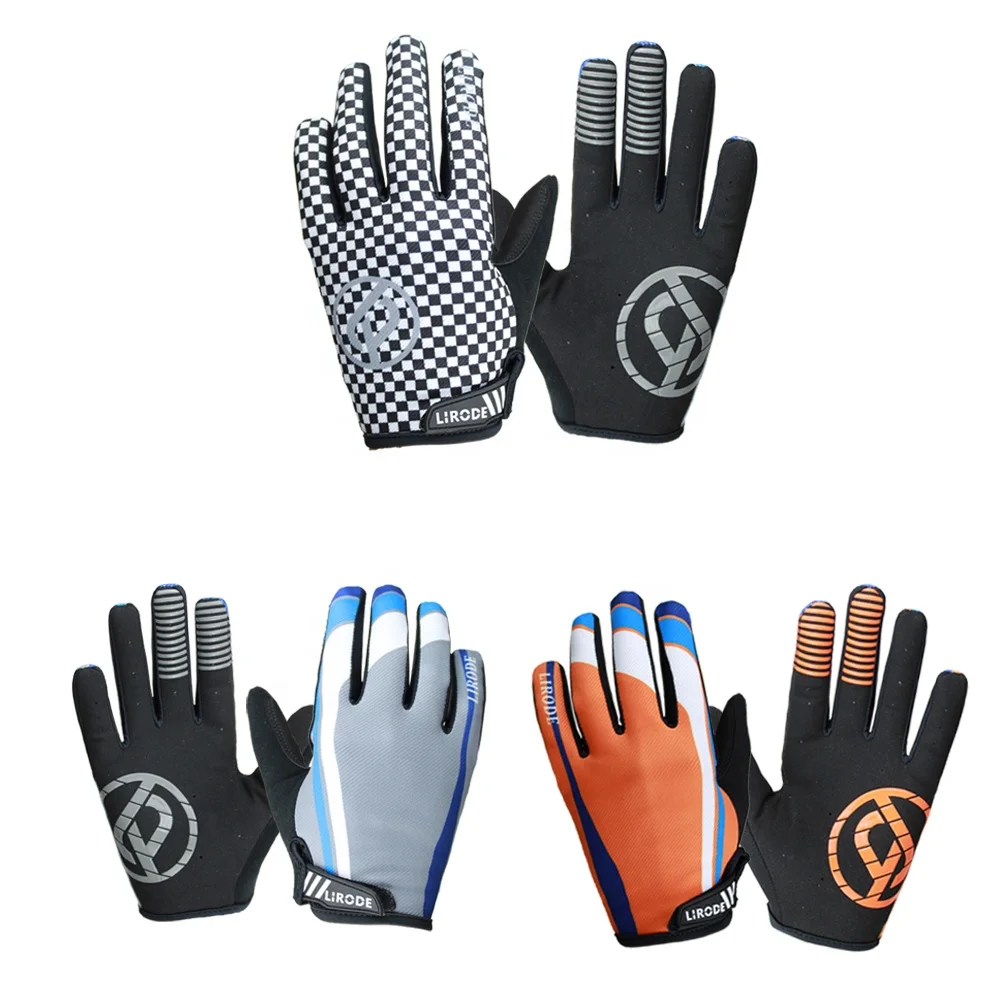 Cheap Men Non Slip Riding Dirt Bike Gloves Top Breathable Stretchy Touchscreen Mountain Bike Gloves for Motocross MTB ATV BMX