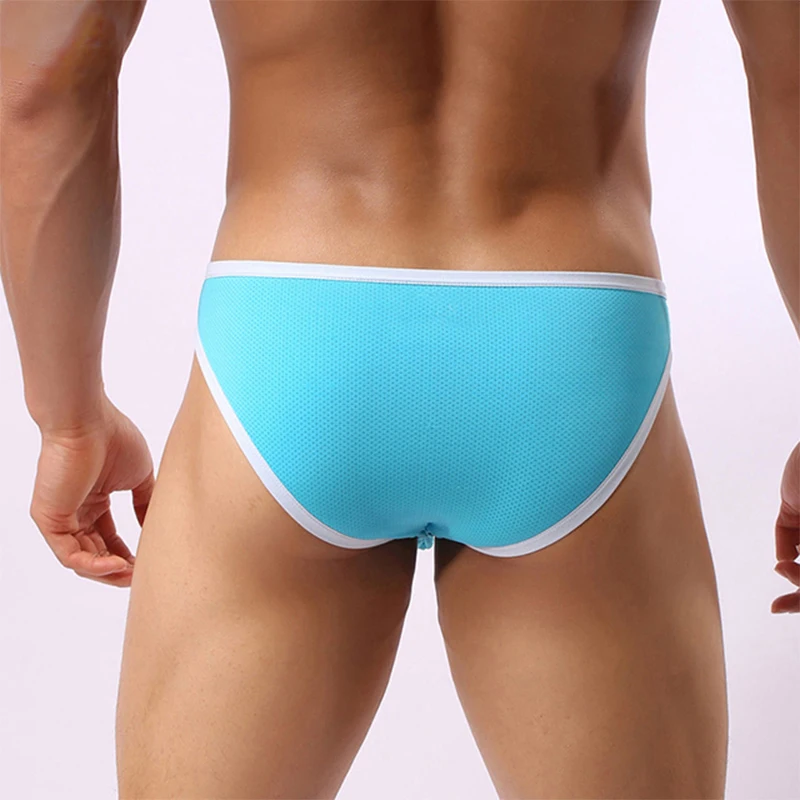 Breathable Comfortable Mesh Sexy Pouch Big Elastic Boy Sexy Underwear Custom Underwear Men Boxer Briefs