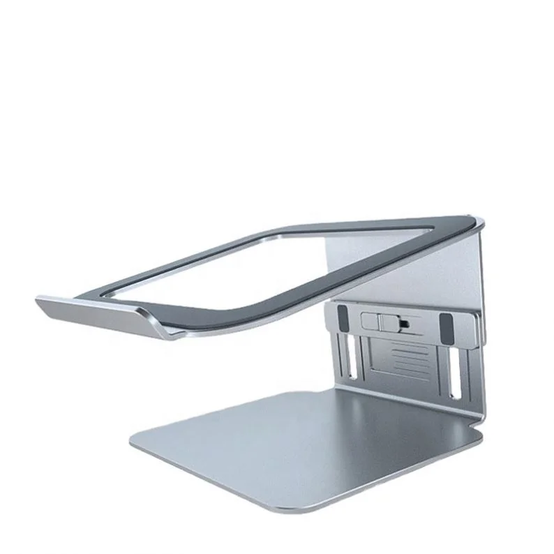 Good quality aluminum alloy foldable gray color adjustable laptop stand for ipad mac