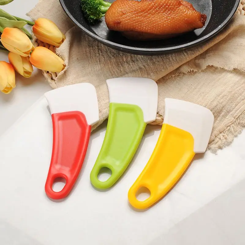 Durable Heat-Resisting Plastic Handle Silicone Scraper Cleaner Tools Cleaning Pot Pan Scraper