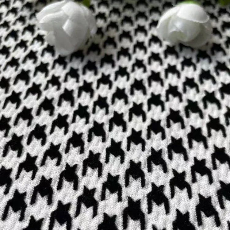 New fashion solid Dyed Knit polyester pleated bullet velvet fabric price per meter for women dress