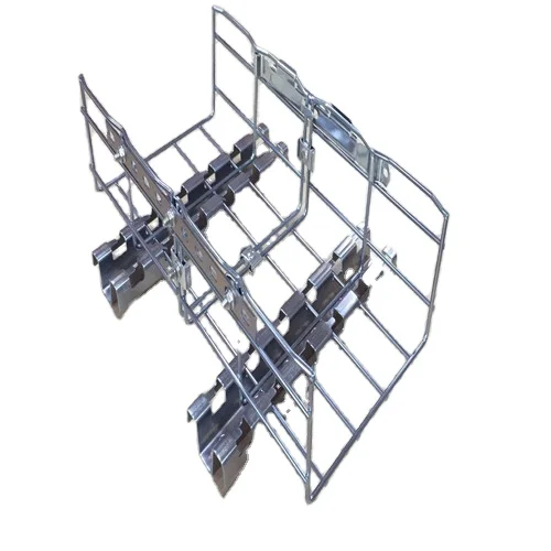 light powder coated galvanized steel basket type wire mesh cable tray 500mm with crimped top wirewith cover weight