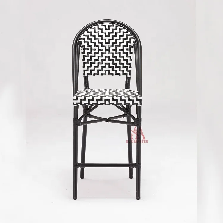 Terrace Furniture Outdoor Garden Rattan Wicker High Bar Aluminum Chair Patio Restaurant Hotel Club  Indoor And Outdoor Chairs