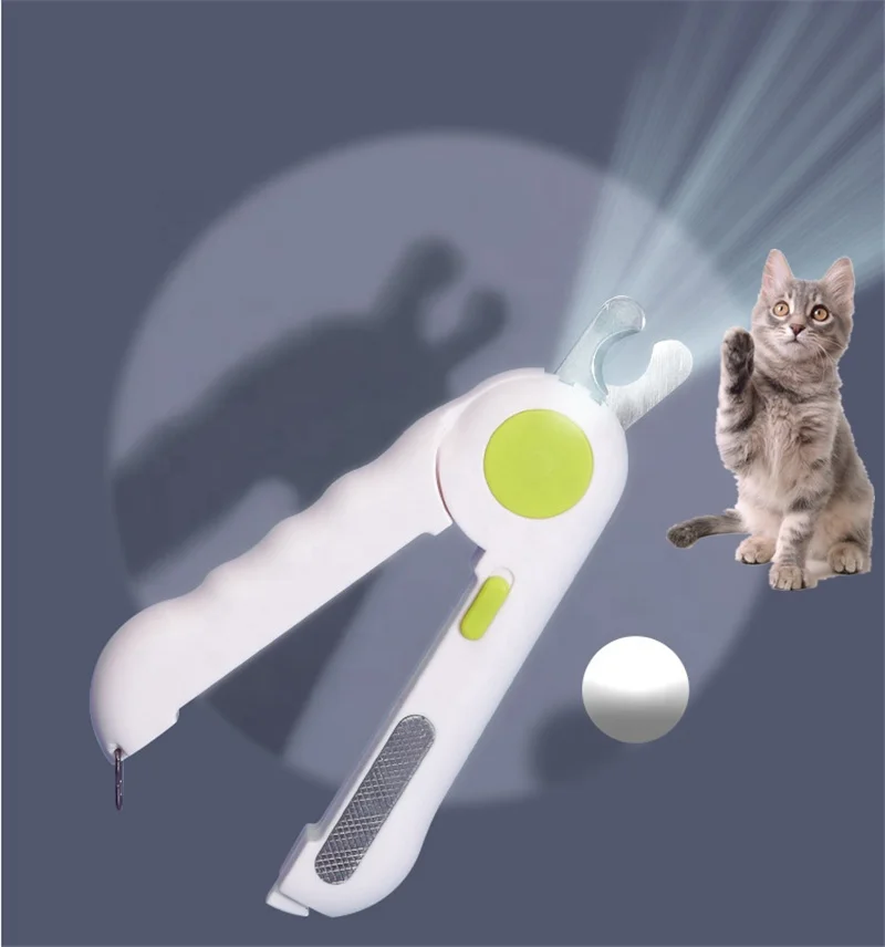 LED Light Professional Safety Dog Cat Nail Clipped Pet Nail Sharpener Scissors Pet Claws Toenail Clipped Hidden Nail File Lamb