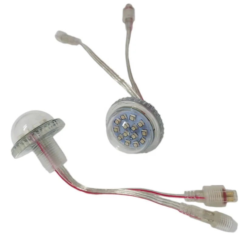 Amusement rides led pixel light 35mm 9led full color waterproof rgb funfair lamp