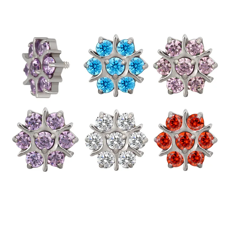 Body Piercing Jewelry Helix Earring Nose Ear Ring Lip Ring Labret Titanium Newest Fashion Engagement Rings for Women Zircon Stud