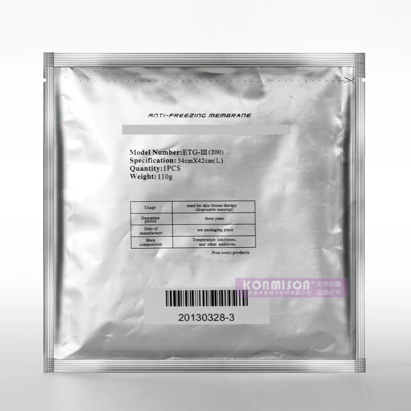 Konmison Wholesale cryo anti freeze membranes 70g/110g Antifreezing Membrane for cryolipolysis machine