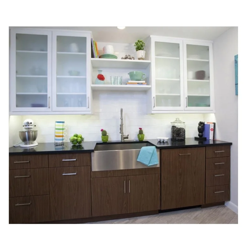 Hot Sale Mahogany Wood Kitchen Cabinets For Design