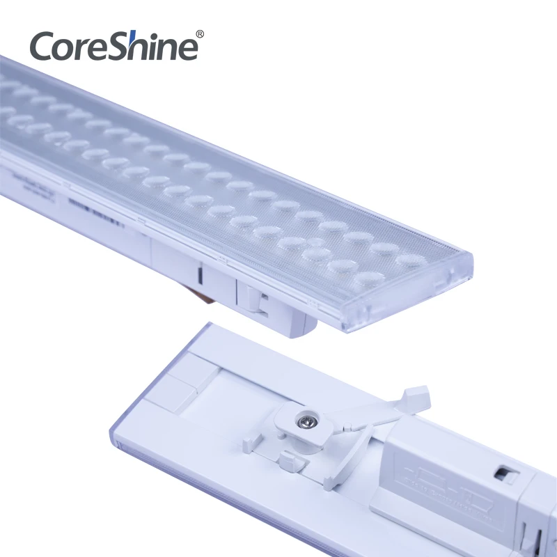Светодиодный линейный Трековый светильник Coreshine для супермаркета с 4 и 6 проводами трекового рельса