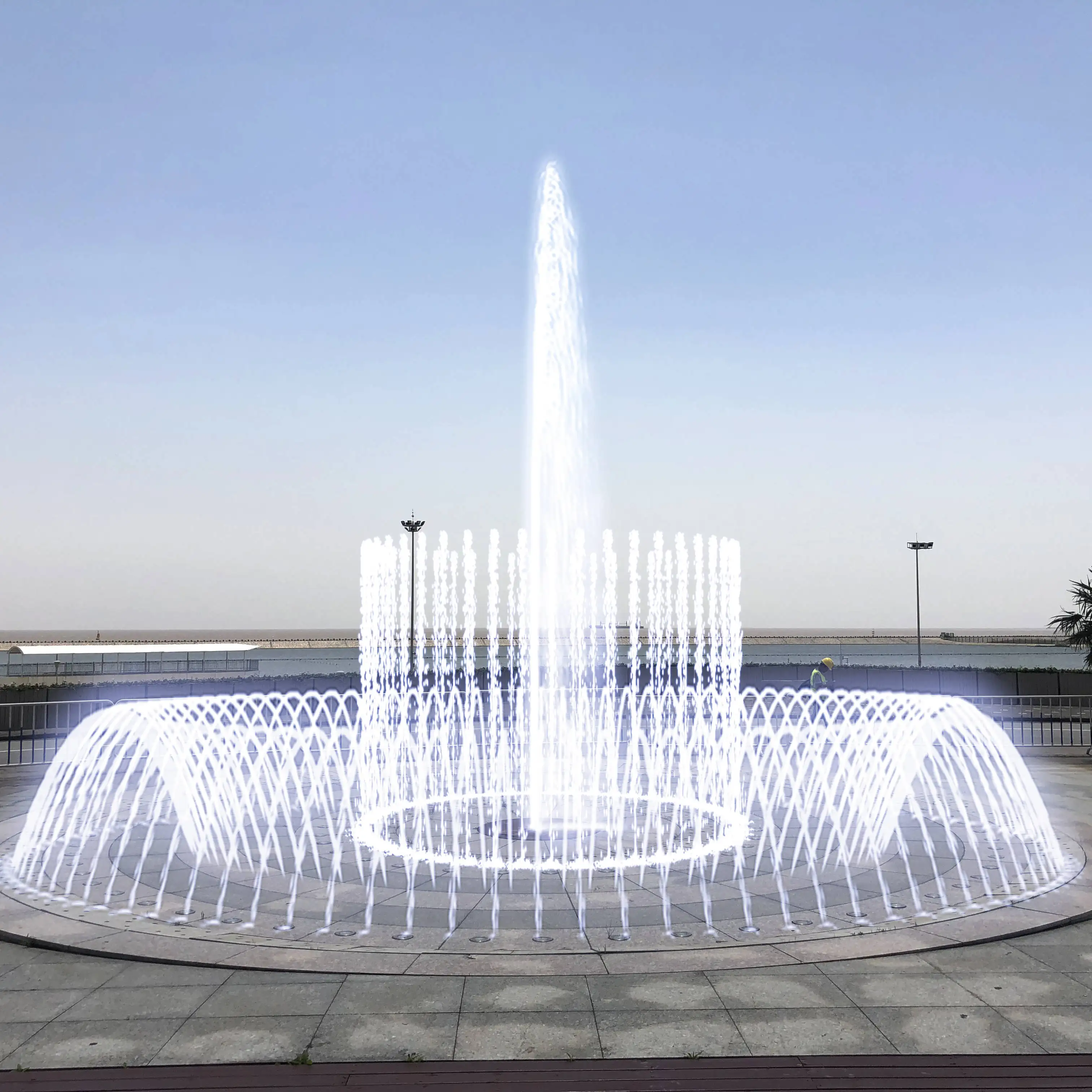 4 Shot Remote Control Wholesale Waterfall Outdoor Frame Water With Lights and Diffus Portable Fountain