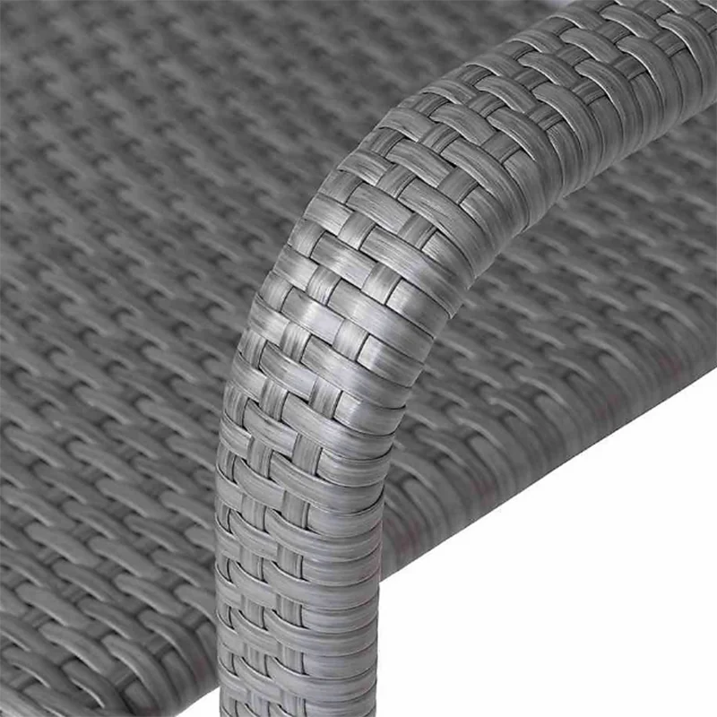 Indoor Outdoor Restaurant Wicker Rattan Stack Chair Match the All Kinds of Dining Table Garden Patio Dining Hall Chair