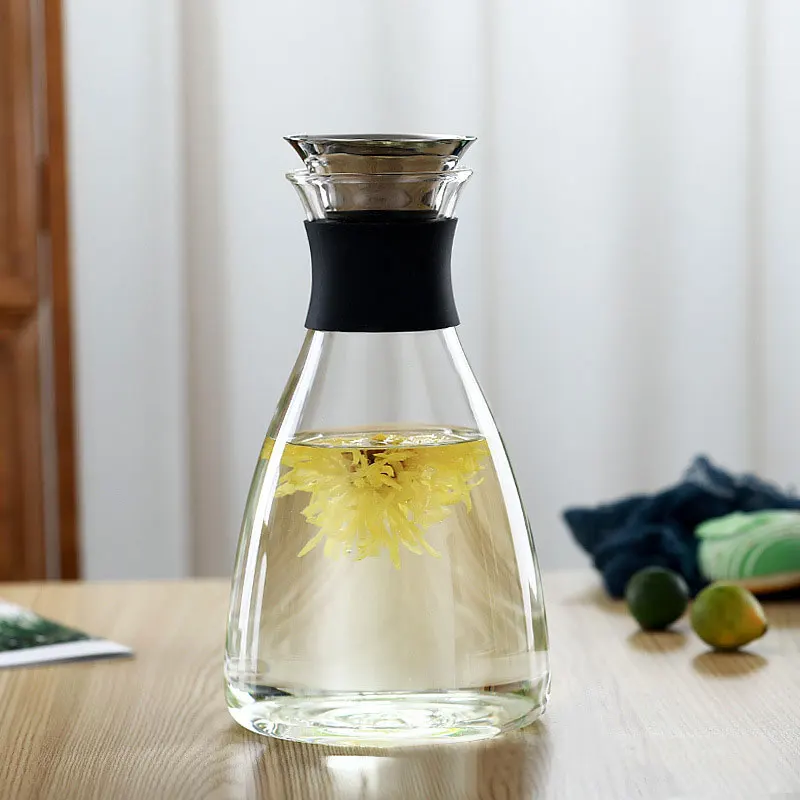 Multi-capacity customized logo simple Danish style cold water kettle thickened cold boiled glass kettle