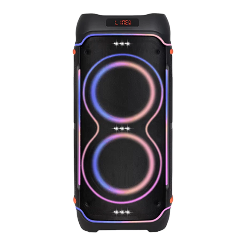 New Wireless Portable Speaker Dual 8 inch Speaker Big TWS Trolley Speaker With Adapter Wireless Microphone