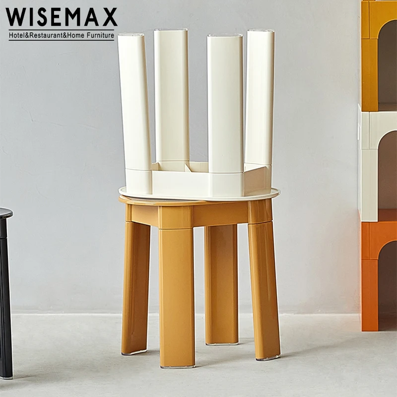 WISEMAX FURNITURE Modern Elegance Bedroom Dressing Table Chair Home Furniture Small Round Plastic Dining Chairs For Restaurant