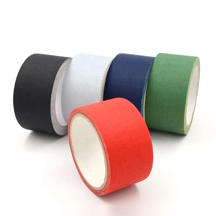 China custom Silver white blue black brown colored coloured printed cloth duct tape adhesive for air conditioner with logo