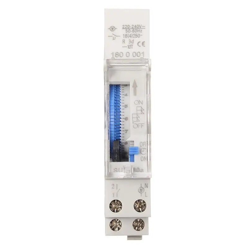 SUL180a 15 Minutes Mechanical Timer 24 Hours timer Switch Programmable Din Rail Timers Measurement Analysis Instruments