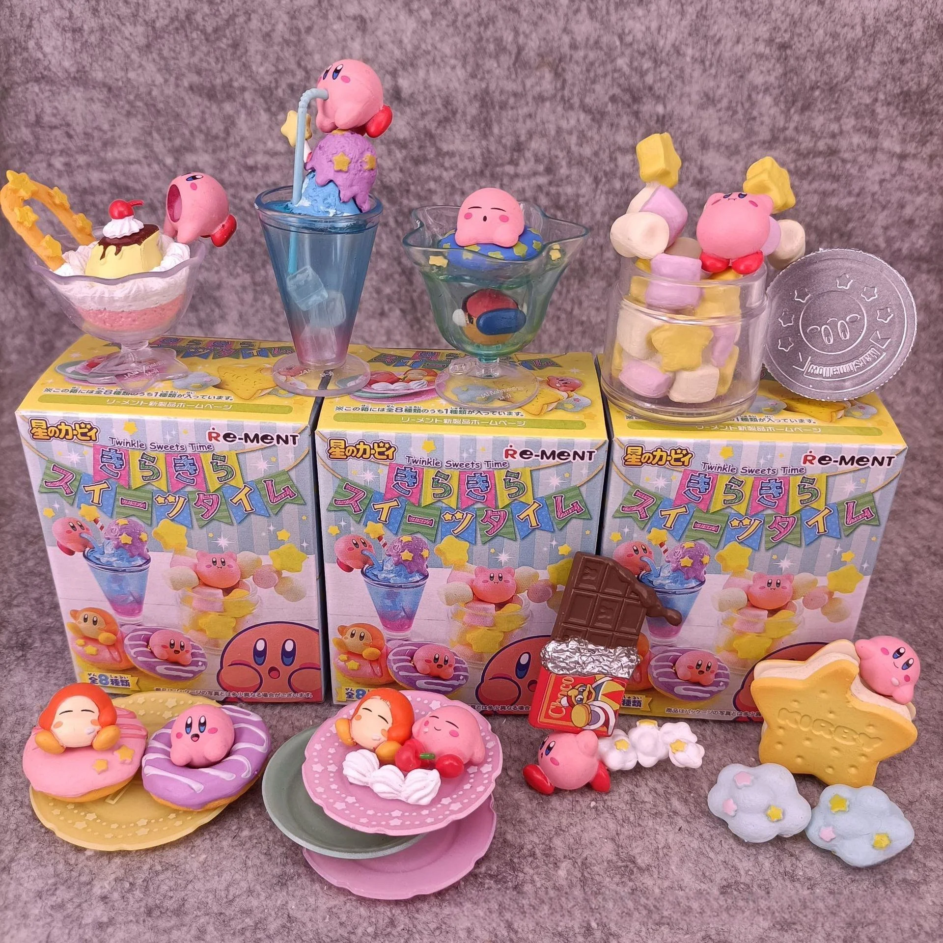 Bestselling Pvc 8pcs/set Model toy Anime Mystery Blind Box kirby super star action figure for Desktop Decoration