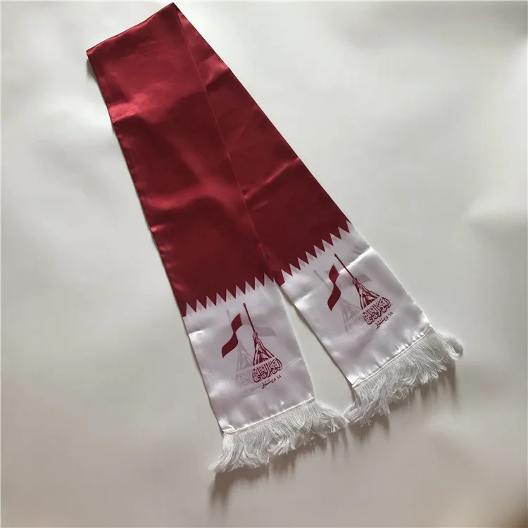 
2022 Cheap Qatar Football Fan Satin Scarf 