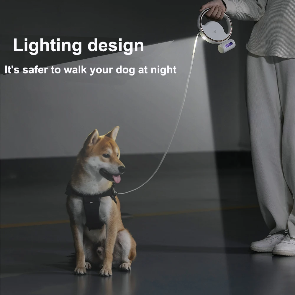 Long Luxury Dog Leash With Light Smart All In One Dog Leash For Small And Large Dog