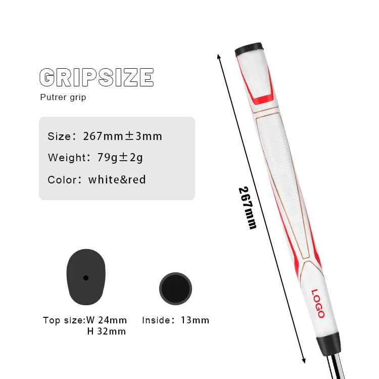 Custom Golf Grip Rubber Non-Slip Pu Putter Standard Number Club De Golf Grip