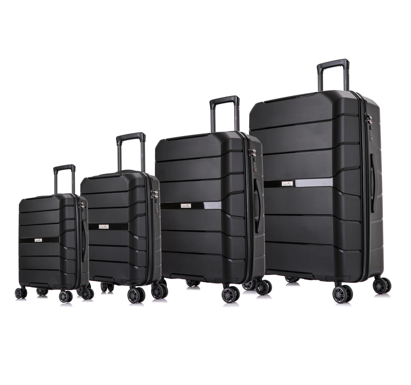 Korea Market High Quality Travel Trolley Bag Hard Case 100% Polypropylene PP Suitcase metal frame luggage