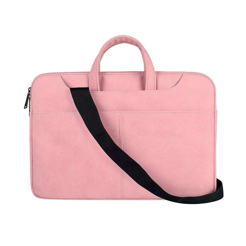 custom size 13 Inch 14Inch 15Inch Laptop Bag Shockproof Foam Water-Resistant PU Leather Business Laptop Bag