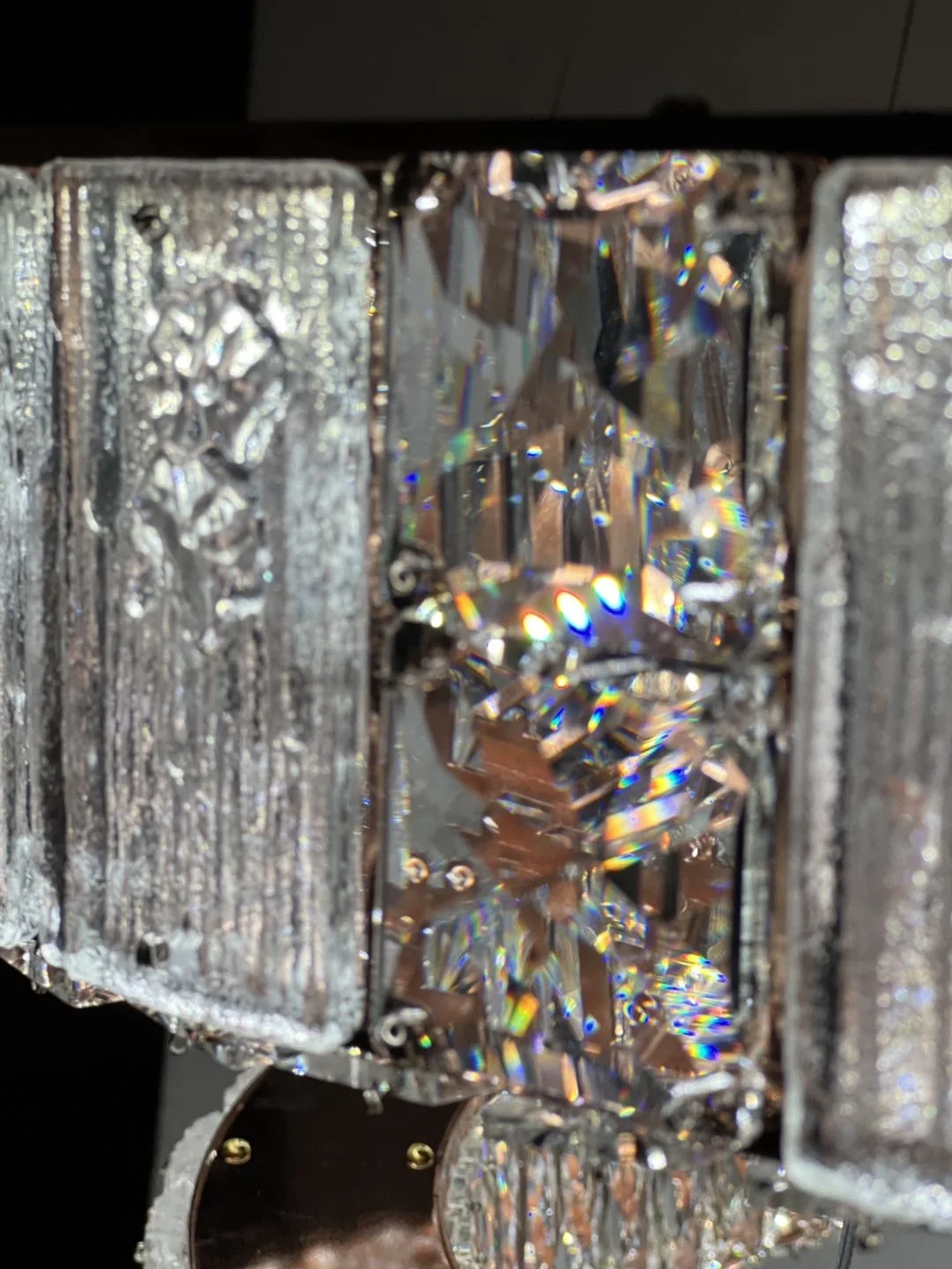 Нержавеющая сталь высокий потолок розовое золото люстра Хрустальная роскошная хрустальная стеклянная