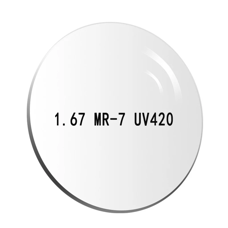 Высокий индекс фотохромные линзы 1 67 MR-7 ASP синие UV420 единое видение оптические