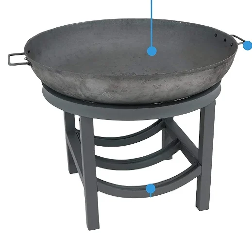 Customized outdoor Furniture garden fire pit metal fireplace with grill plate