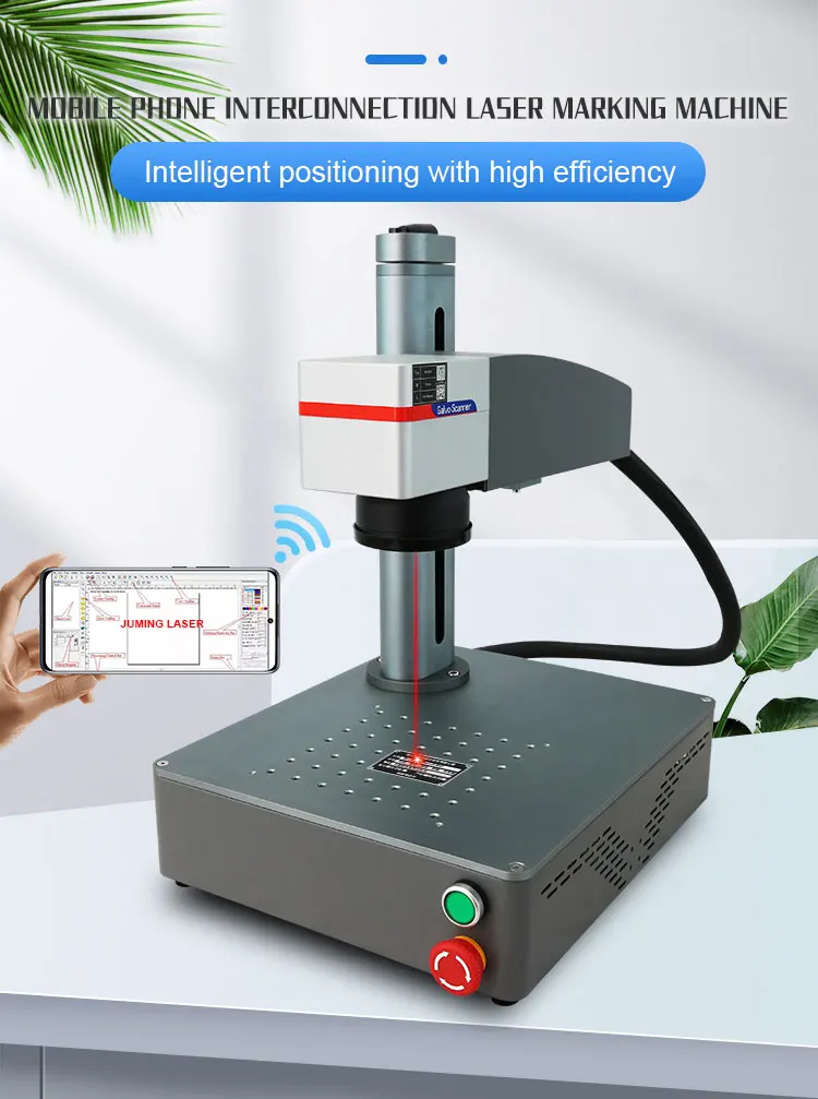 Portable Desktop Mini 20W Fiber Laser Marking Machine fo Plastic Metal Engraving Nameplate Jewelry Metal Stainless Steel