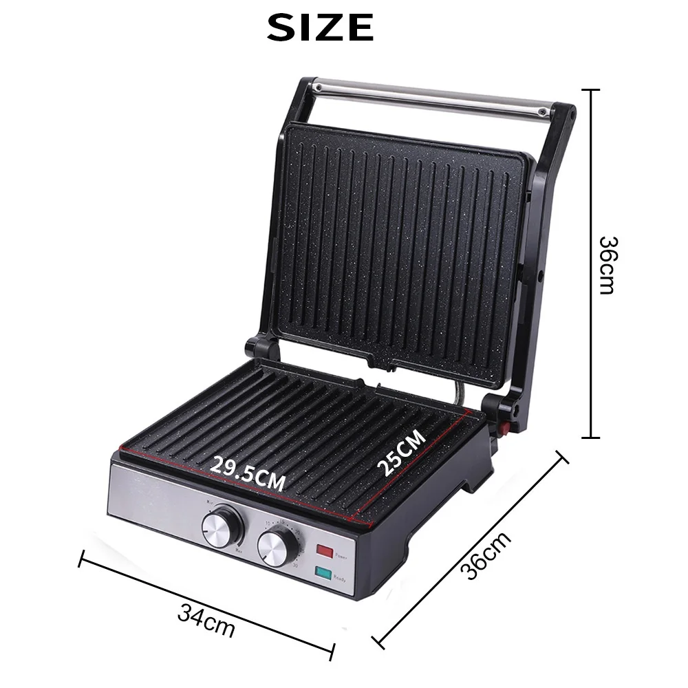 Heated Electric Pie Pan Toaster Oven Detachable Non-Stick   Grill Steak Sandwich Waffle  Household Use