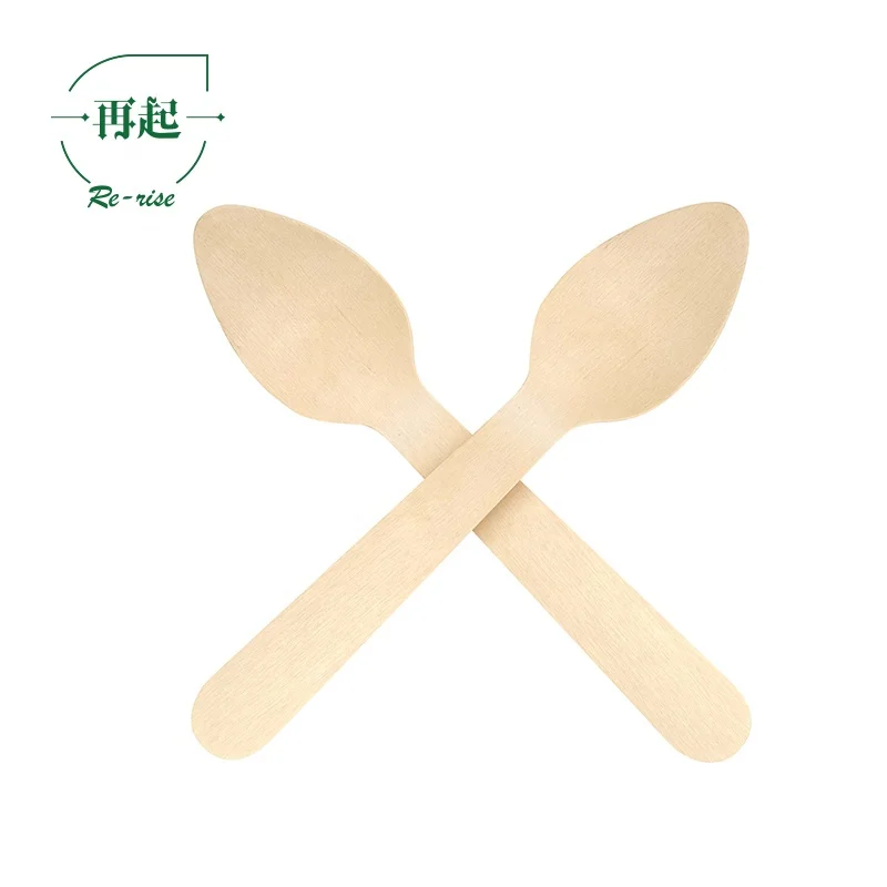 
Eco Disposable Birch Wood Wooden Spoons for Sugar, Honey, Chocolate 