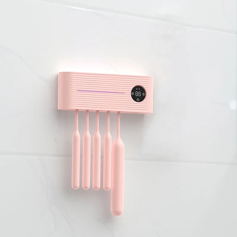 Home bathroom wall mounted sterilizing toothbrush holder uv