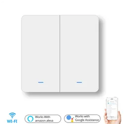 New Design Big Button UK EU Smart Electric Wall Switch 1/2/3Gang Push Zigbee Switches
