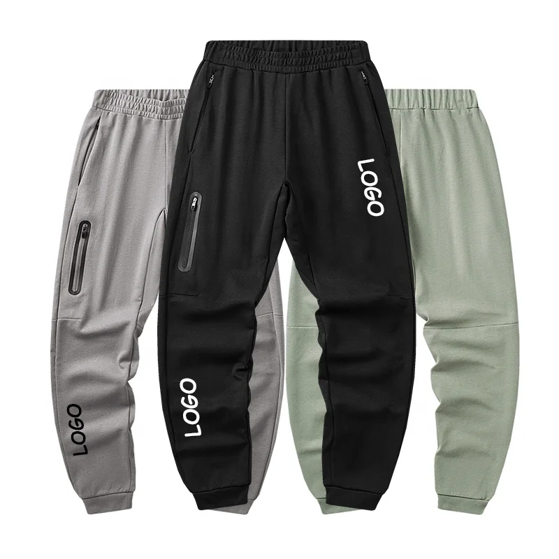 Dropshipping Wholesale Custom Logo Cotton Polyester Fitness Workout Running Jogging  Men Sweatpants Jogger Gym Pants
