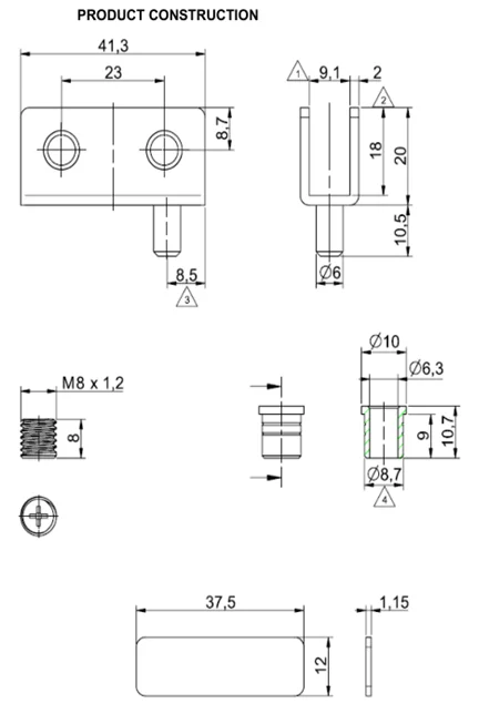 248T3 glass shower door pivot hinge / cabinet glass door hinges