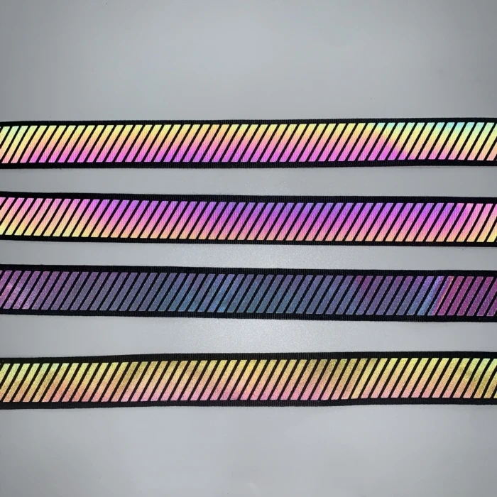 5*10cm rainbow Heat Transfer Rainbow Reflective Sheeting for Jacket Logo