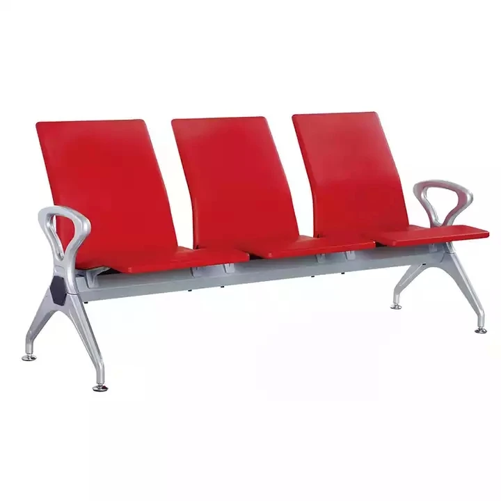 Hot Sell 3/4/5 seater PU Cushion Waiting Room Bench Airport Chair Hospital Waiting Chair aluminum waiting chair