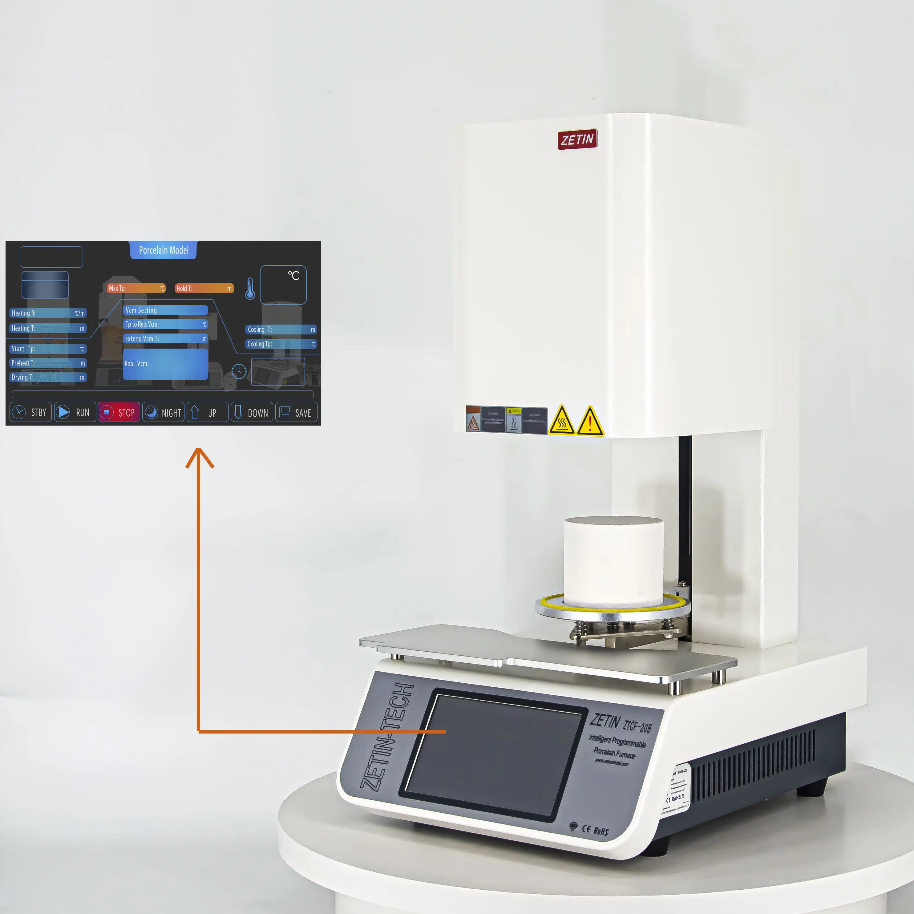 Automatic Programmable Dental Porcelain Furnace with Vacuum Pump