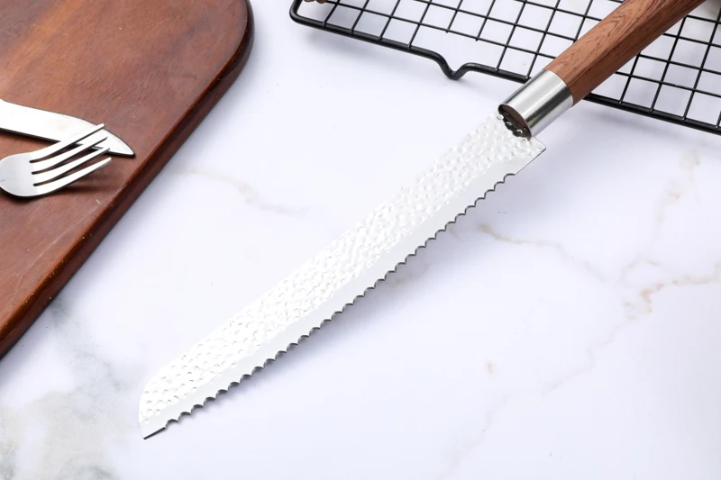 
High Quality Wholesale Kitchen Wood Grain Handle Freezing Point 5 piece Knives kitchen knives set 