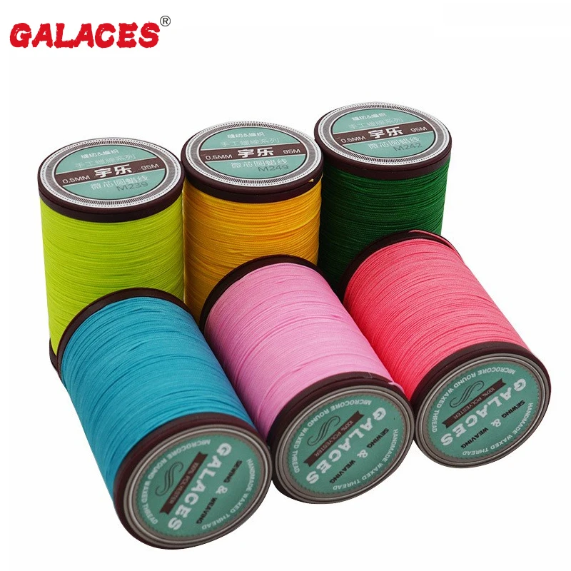 0.6mm Round Hand-sewn Leather Handmade leather sewing thread polyester sewing thread