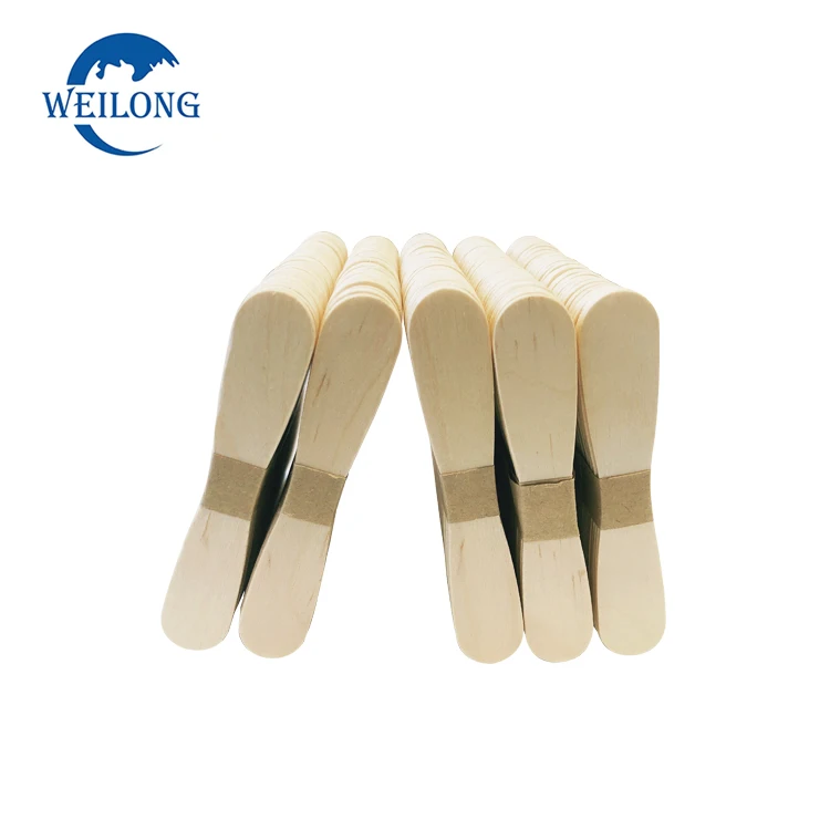 China new design eco wood disposable wooden ice cream spoons
