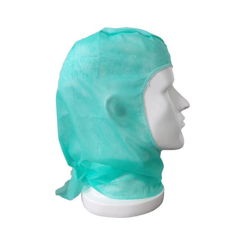 Nonwoven disposable surgical hood head cover doctor nurse clip bouffant mob cap