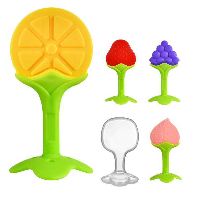 
Silicone Fruit Shape Baby Teether For Teething Infant Soother with PP case 