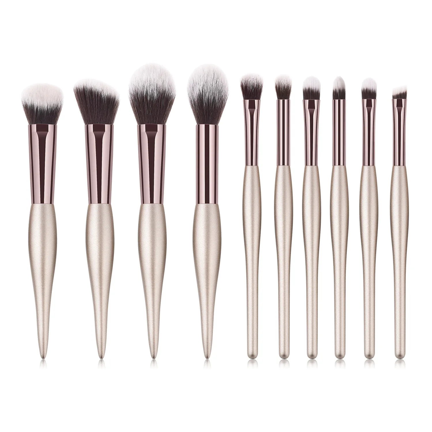 
10pc Silver Private Label cosmetic brush set eyeshadow brush Professional brush sets makeup 