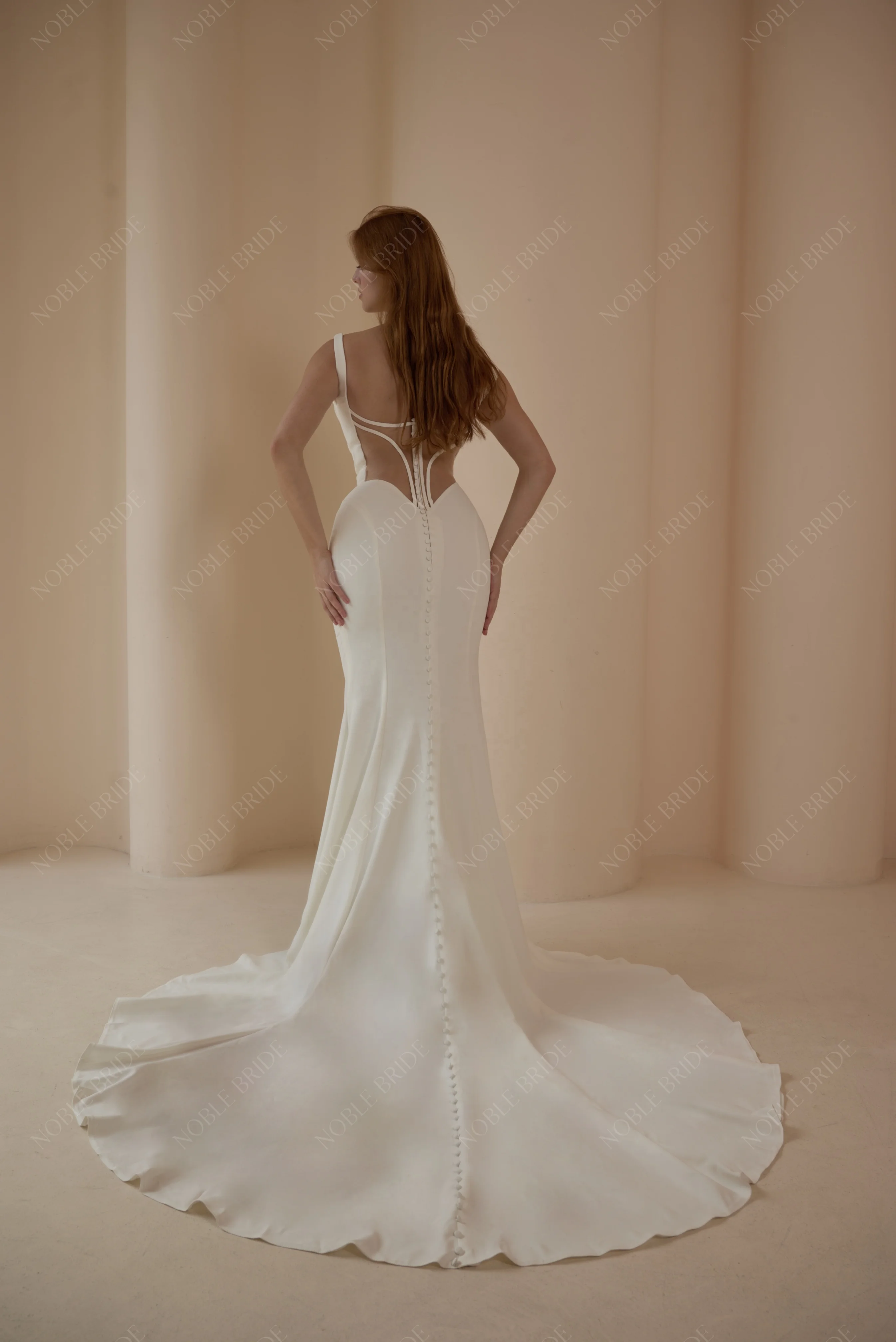 New Design High Quality Crepe Sleeveless Wedding Dresses Elegant Wedding Dresses For Bride 2024