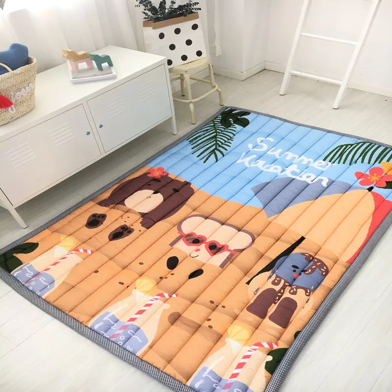 Коврик для дома, гостиной, напольный коврик, утолщенный прямоугольный хлопковый коврик с текстурой