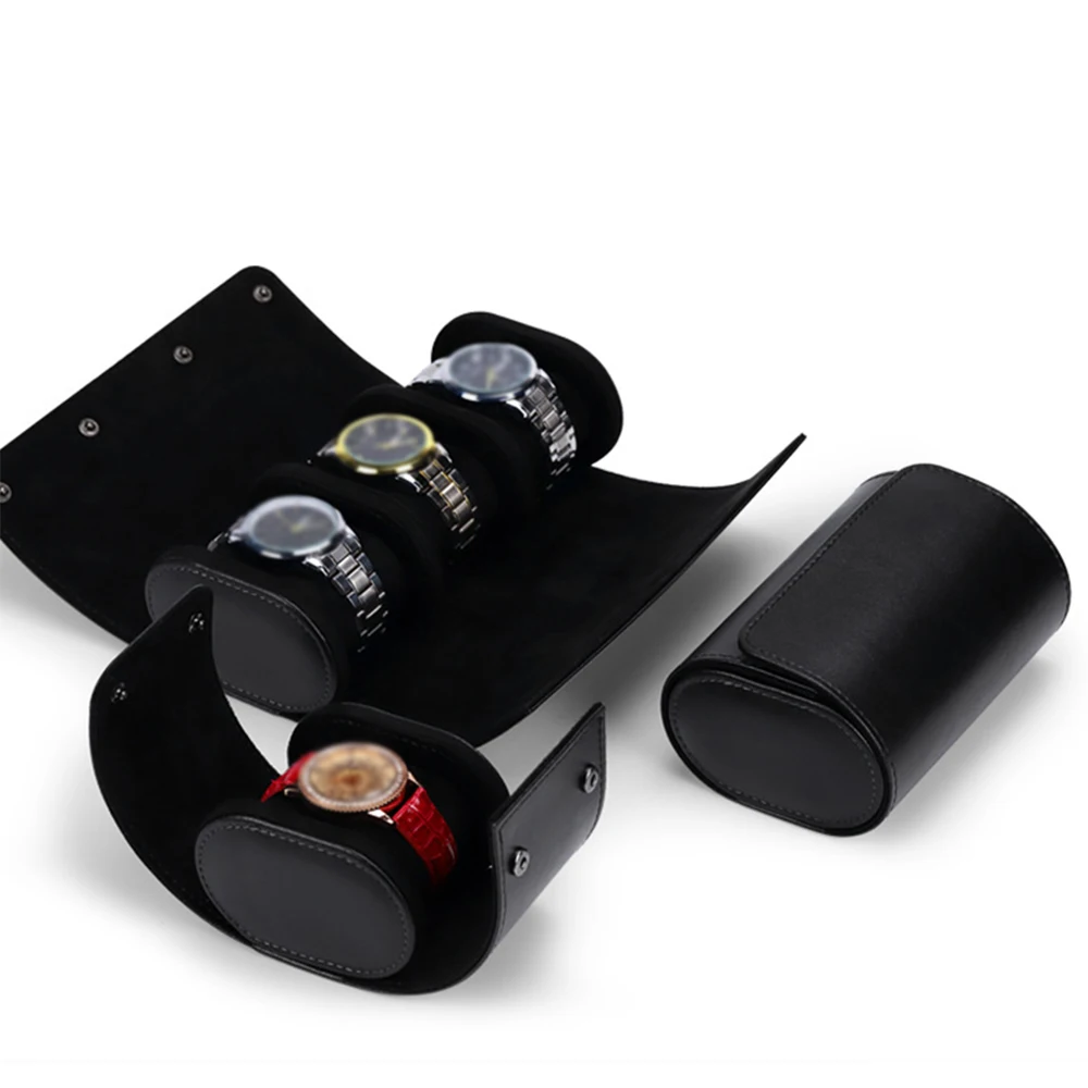 Customised Single-Wooden-Watch-Box Branded Multiple Brown Black Wrist Pocket Watch Collector Packaging Box