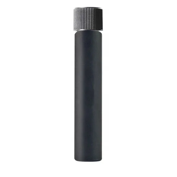 High quality 20*120mm Matte White Matte Black Glass Bottle Tubes with CR Cap
